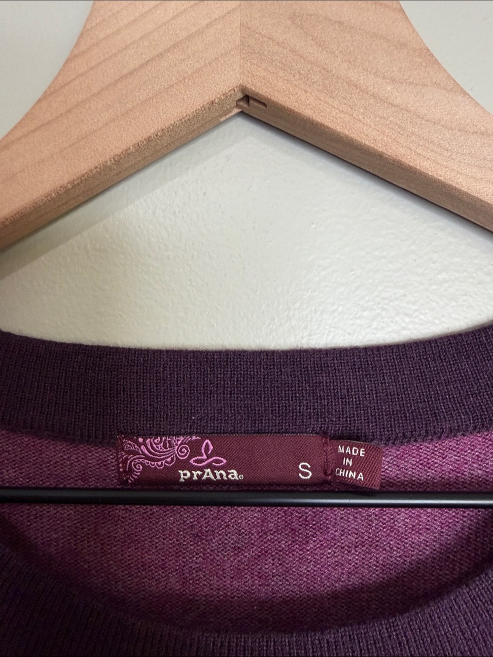 Prana Delia Dress Long Sleeve Purple Chevron Knit Dress S - Picture 3 of 6